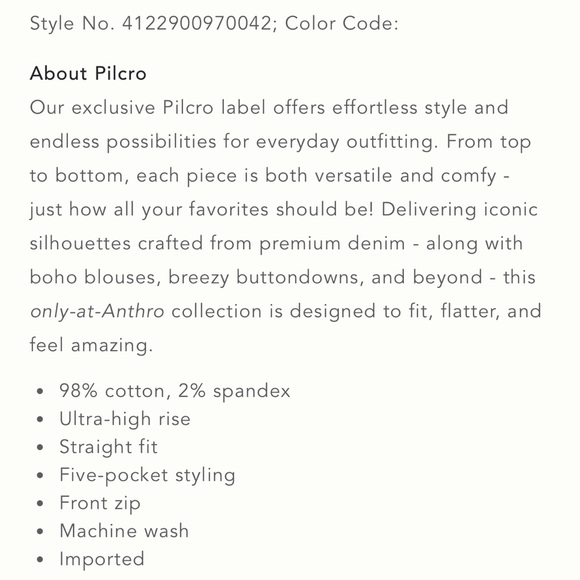 Anthropologie Pilcro Split Straight High Rise Jeans - Picture 11 of 15